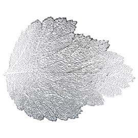 Dessous d'assiette feuille chêne argent