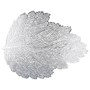 Dessous d'assiette feuille chêne argent - lot de 6