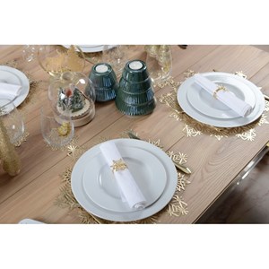 Dessous de verre flocon doré  - lot de 6