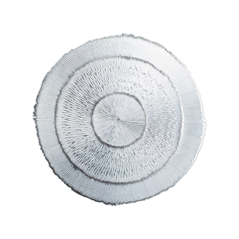 Dessous d'assiette rond argent