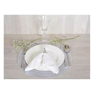 Dessous d'assiette rond argent