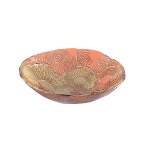 Coupe lotus rouge et dorée 22cm