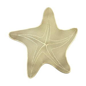 Dessous d'assiette étoile de mer dorée - lot de 6