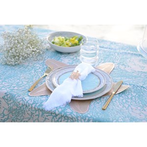 Dessous d'assiette étoile de mer dorée - lot de 6