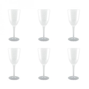 Verres à vin acrylique bulle -  lot de 6