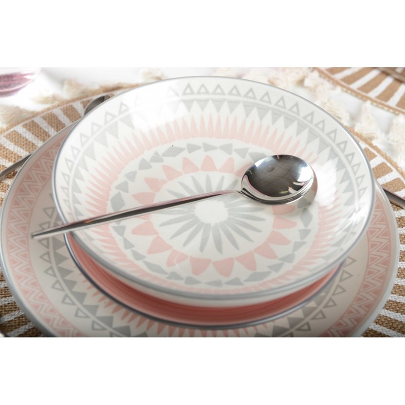 Assiette creuse rose - coachella - lot de 6