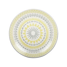 Assiette plate jaune - coachella