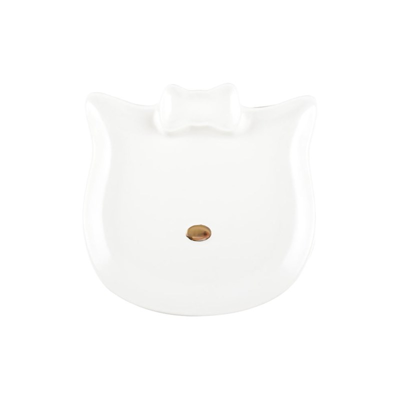 Assiette à dessert chat nez doré