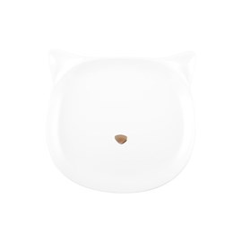 Assiette plate chat nez doré