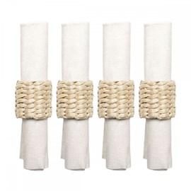 Lot de 4 ronds de serviettes rotins