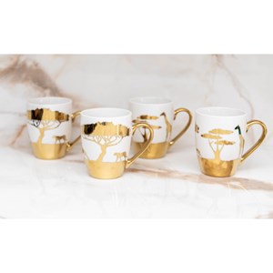 Mugs dorés savane - lot de 4