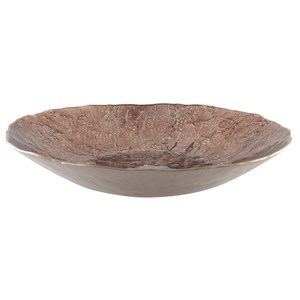 Coupe marron avec bord doré 40cm