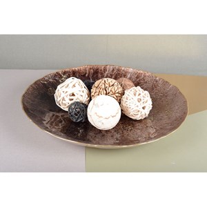 Coupe marron avec bord doré 50cm