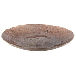 Coupe marron avec bord doré 50cm