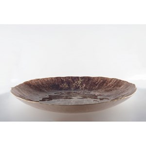 Coupe marron avec bord doré 50cm