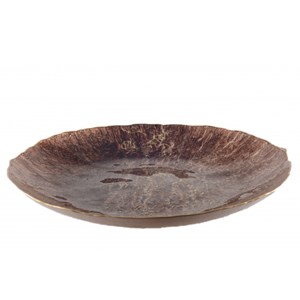 Coupe marron avec bord doré 50cm