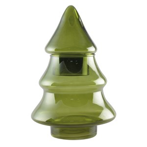 Bonbonnière sapin vert en verre