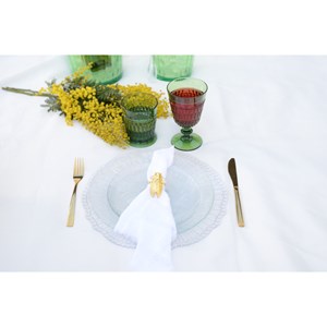 Assiette plate transparente 28cm - lot de 6