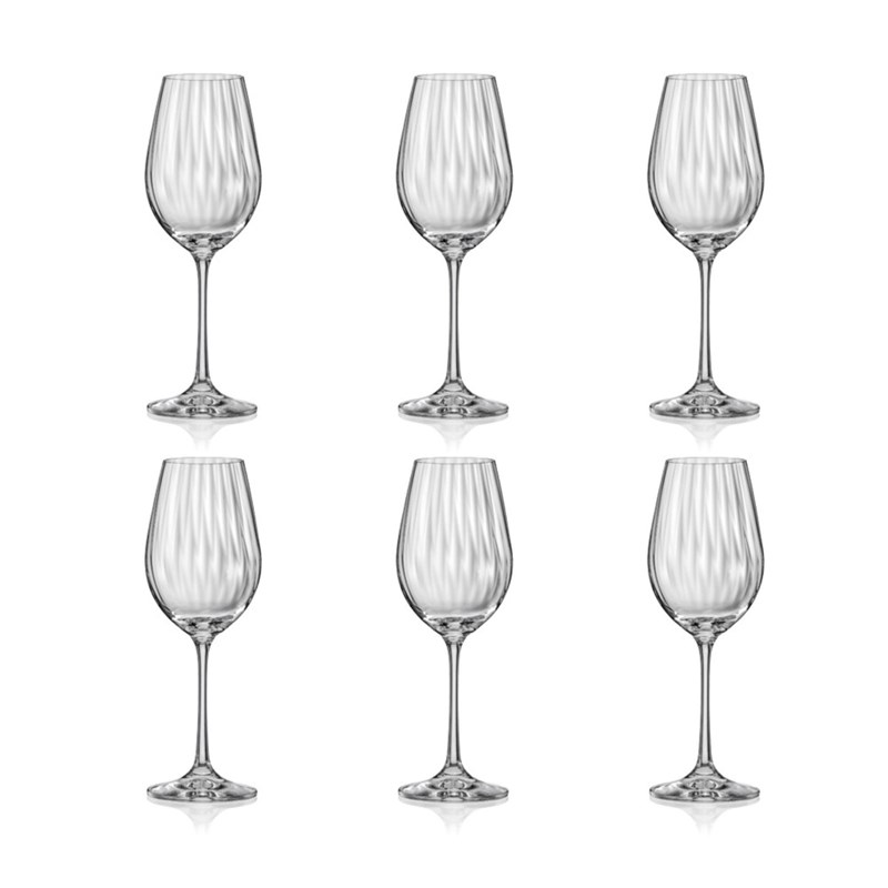 Verre à vin 350 ml waterfall - lot de 6