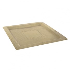 Plateau carré doré 38cm