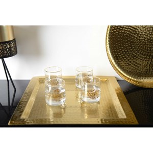 Plateau carré doré 38cm