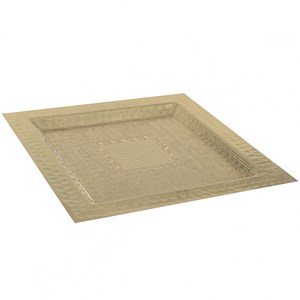 Plateau carré doré 28cm