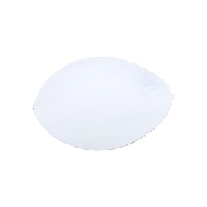 Assiette plate feuille blanche - lot de 6