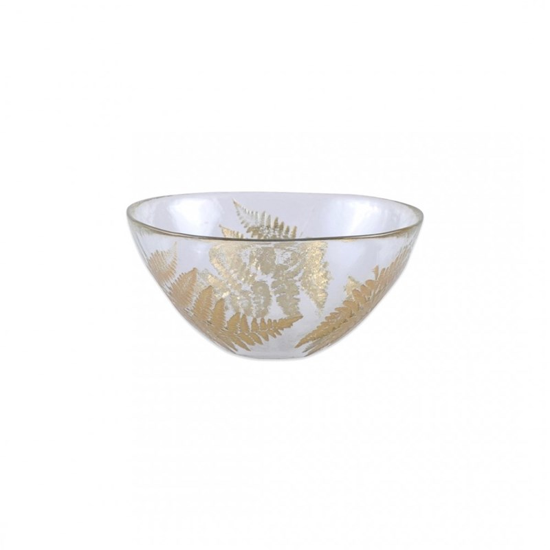 Coupelle transparente feuille dorée
