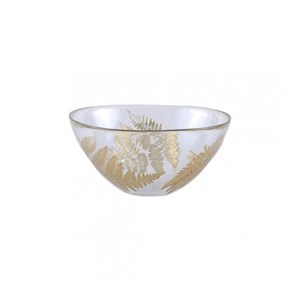 Coupelle transparente feuille dorée