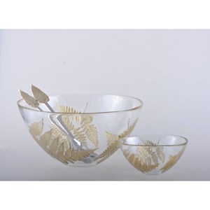 Coupelle transparente feuille dorée