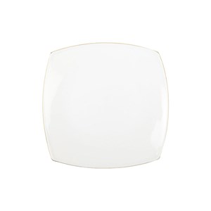 Assiette à dessert carrée bord doré - lot de 6