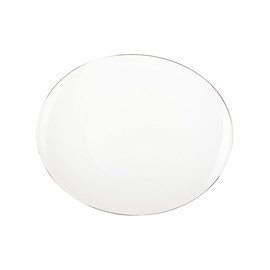 Assiette de table ovale bord platine