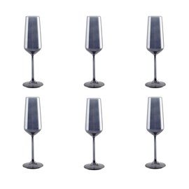 Flûtes à champagne noires - lot de 6