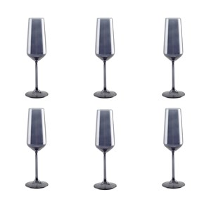 Flûtes à champagne noires - lot de 6