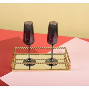 Flûtes à champagne noires - lot de 6