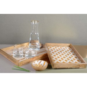 Verres à eau bord doré mat - lot de 6