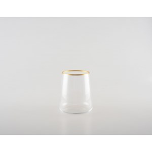 Verres à eau bord doré mat - lot de 6