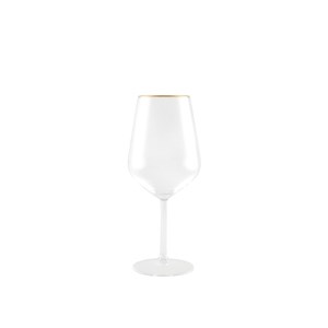 Verres à vin bord doré mat - lot de 6