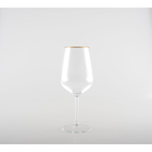 Verres à vin bord doré mat - lot de 6