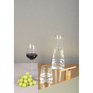 Carafe bord doré mat h28cm