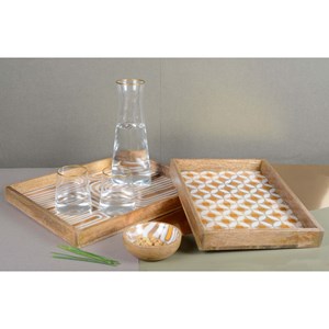 Carafe bord doré mat h28cm