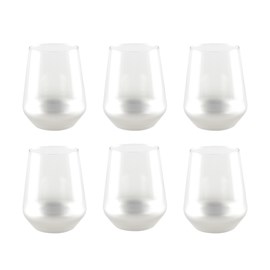 Verres à eau argent glow - lot de 6