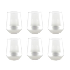 Verres à eau argent glow - lot de 6
