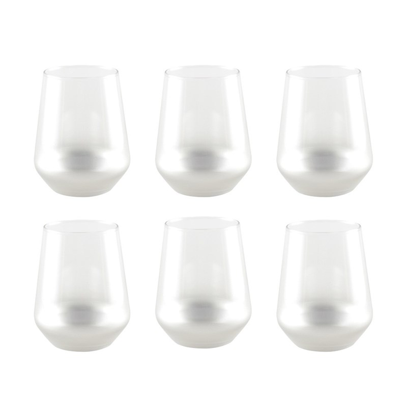 Verres à eau argent glow - lot de 6