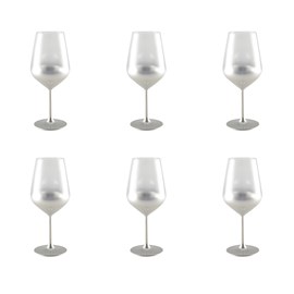 Verres à vin argent glow - lot de 6