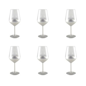 Verres à vin argent glow - lot de 6