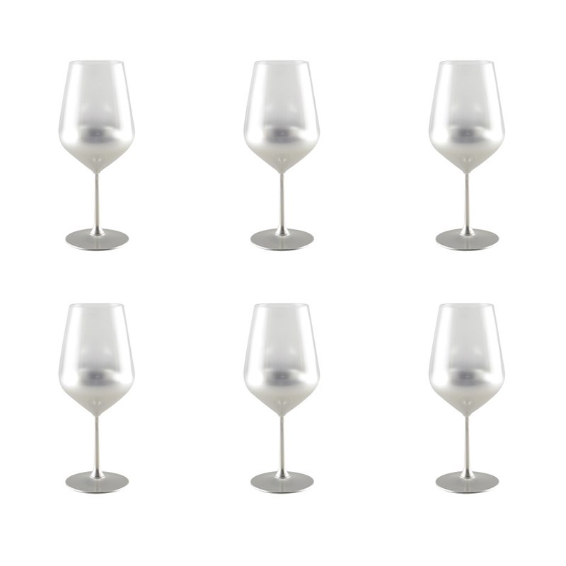 Verres à vin argent glow - lot de 6