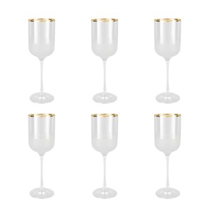Verres à vin bord doré nish  - lot de 6