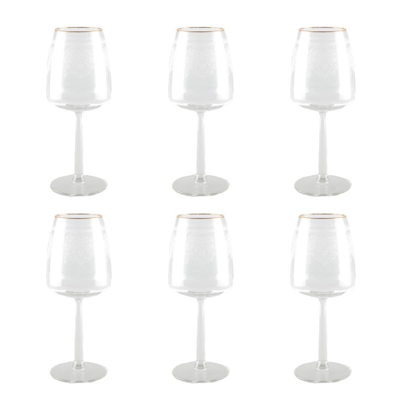 Verres à vin arabesque - lot de 6