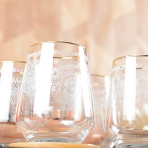 Verres à eau arabesque - lot de 6